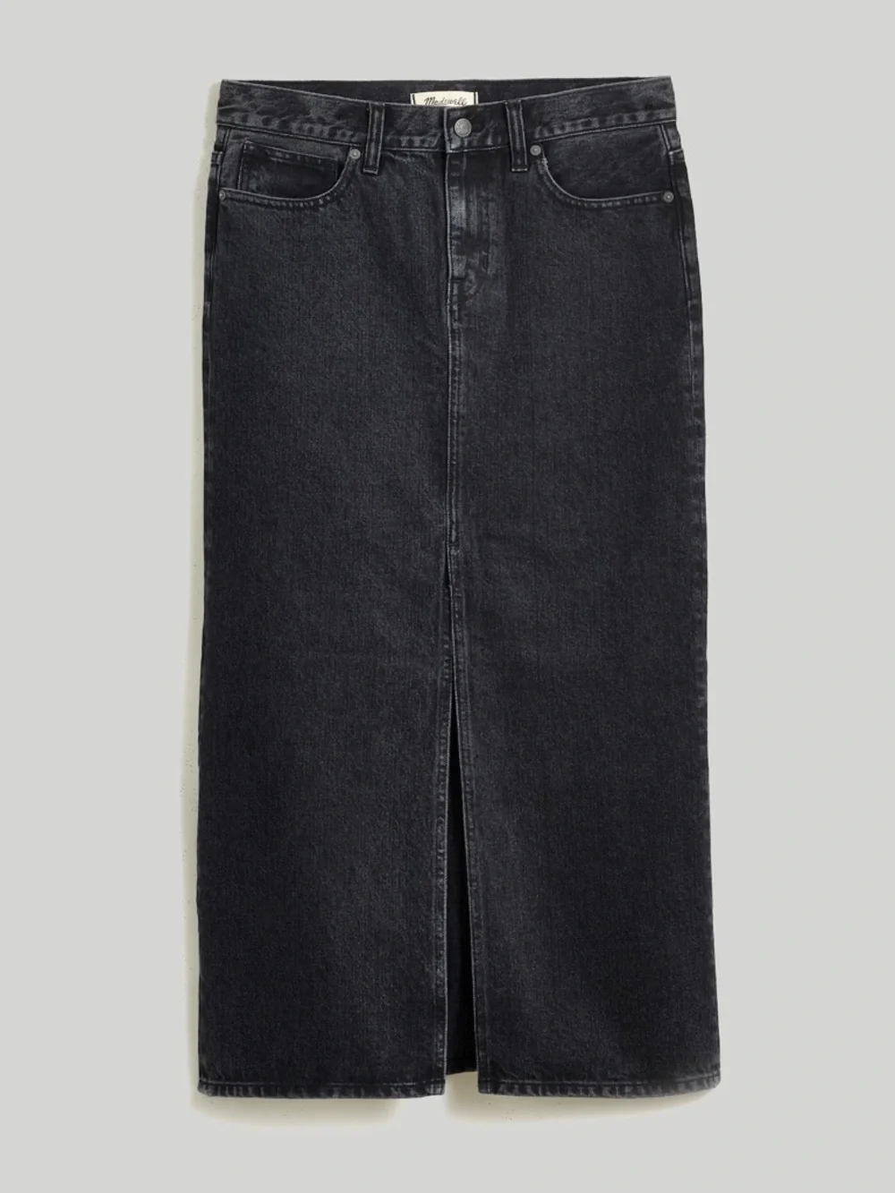 Madewell Denim Mid-Rise Maxi Skirt in Lunar Wash - Picture 5 of 6